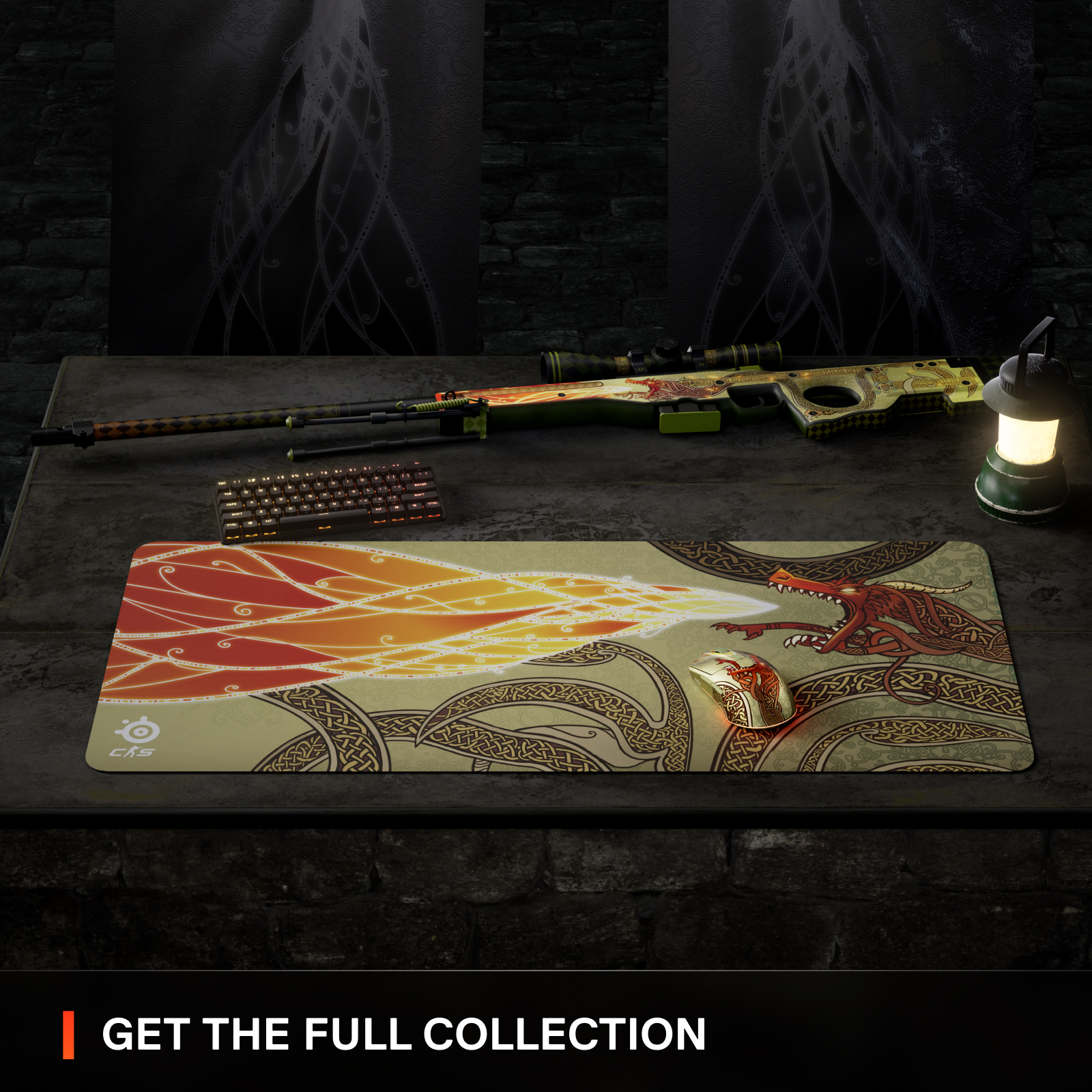 SteelSeries賽睿QcK電競鼠墊XXL-CS2 Dragon Lore版(預購7月中到貨)