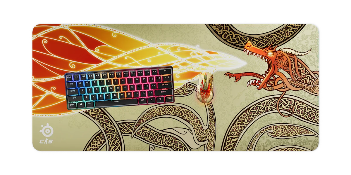 SteelSeries賽睿QcK電競鼠墊XXL-CS2 Dragon Lore版(預購7月中到貨)