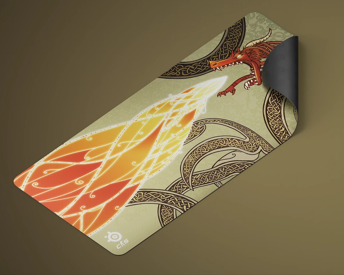 SteelSeries賽睿QcK電競鼠墊XXL-CS2 Dragon Lore版(預購7月中到貨)